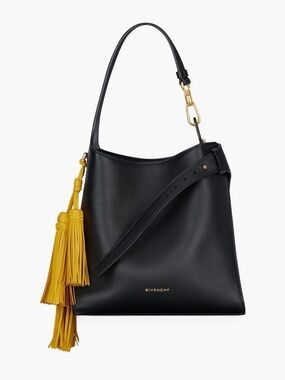 Givenchy Mini Belted Hobo Bag, Black with Yellow Tassels